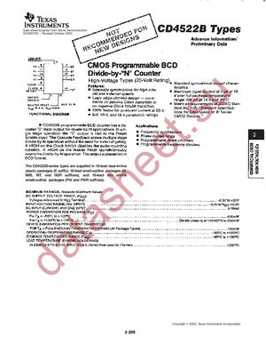 CD4522BMTG4 datasheet  